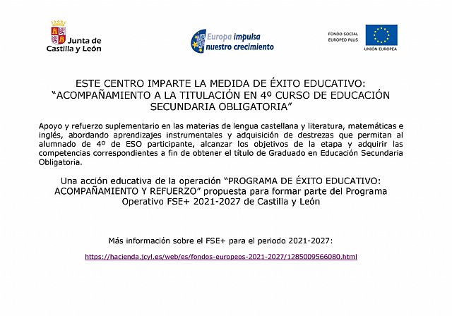 Acompañamiento a la titulación en 4º de la ESO